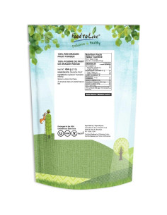 Polvo de Fruta del Dragón Liofilizado Food to Live 453g - Vegano 2