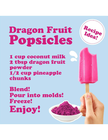 Polvo de Fruta del Dragón Liofilizado Food to Live 453g - Vegano