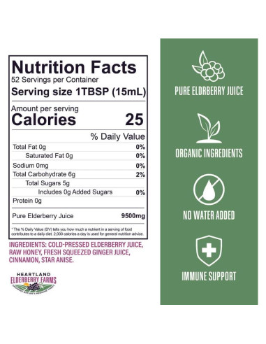 Jarabe de Sábila Orgánico Heartland 375 ml - Apoyo Inmunológico