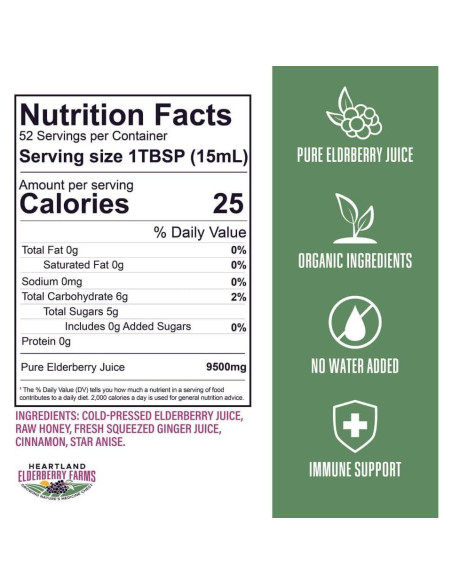 Jarabe de Sábila Orgánico Heartland 375 ml - Apoyo Inmunológico