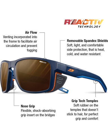 Gafas de sol Julbo Shield Glacier para senderismo 100% UV