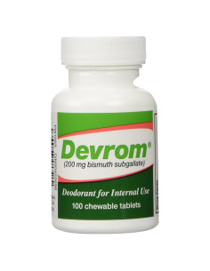 Tabletas Desodorante Interno Devrom 200mg 100 Unidades