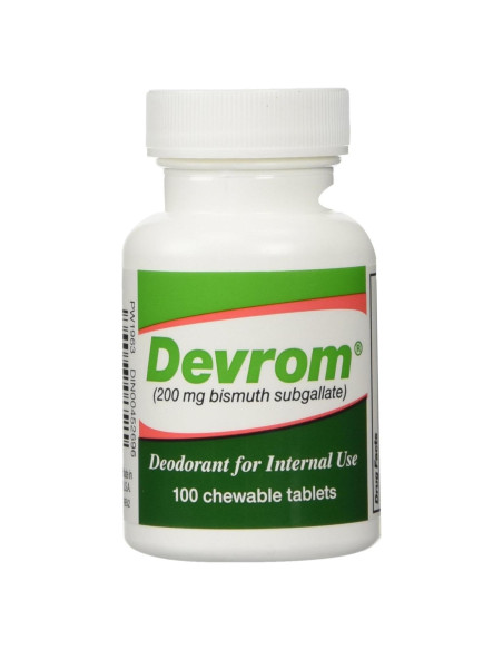 Tabletas Desodorante Interno Devrom 200mg 100 Unidades