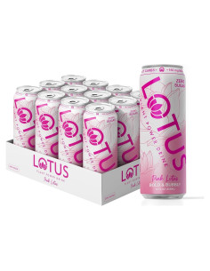 Bebida Energética Loto Rosa 355 ml | Sin Azúcar, 10 Calorías, 160 mg Cafeína
