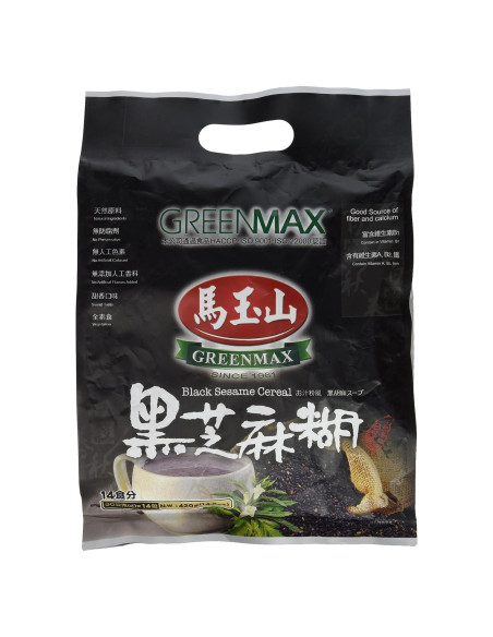 Bebida Instantánea de Cereal de Sésamo Negro GreenMax - 12 Sobres x 30g