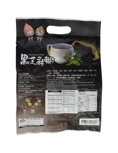 Bebida Instantánea de Cereal de Sésamo Negro GreenMax - 12 Sobres x 30g