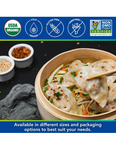 Aceite de Sésamo Tostado Orgánico Kevala 354 ml - Sin Colesterol