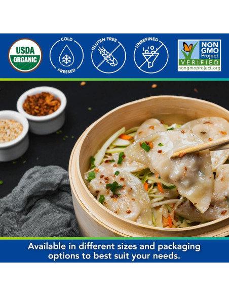 Aceite de Sésamo Tostado Orgánico Kevala 354 ml - Sin Colesterol