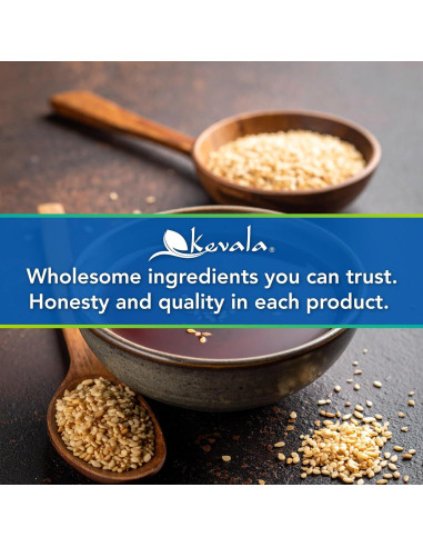 Aceite de Sésamo Tostado Orgánico Kevala 354 ml - Sin Colesterol