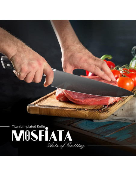 Cuchillo de Chef MOSFiATA 20.32 cm Titanio Acero Inoxidable