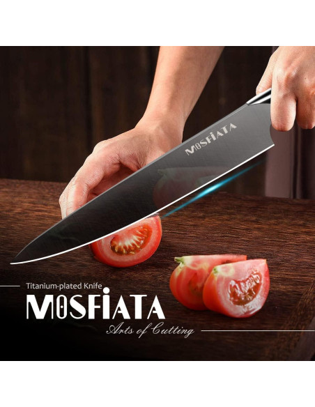 Cuchillo de Chef MOSFiATA 20.32 cm Titanio Acero Inoxidable