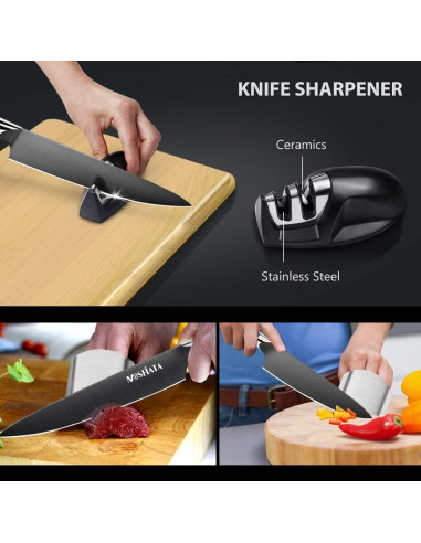 Cuchillo de Chef MOSFiATA 20.32 cm Titanio Acero Inoxidable