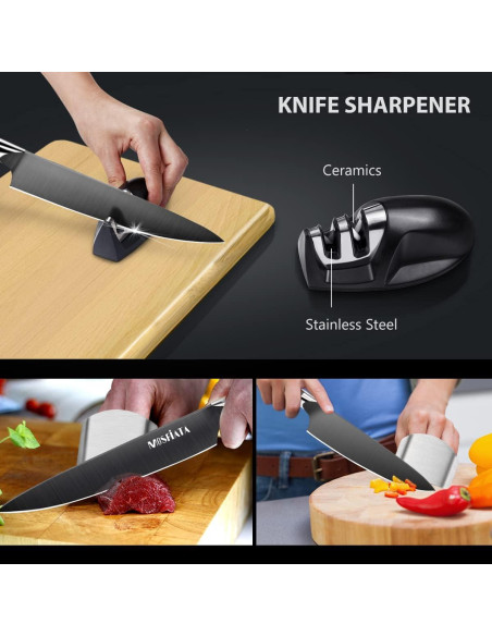 Cuchillo de Chef MOSFiATA 20.32 cm Titanio Acero Inoxidable