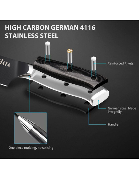 Cuchillo de Chef MOSFiATA 20.32 cm Titanio Acero Inoxidable