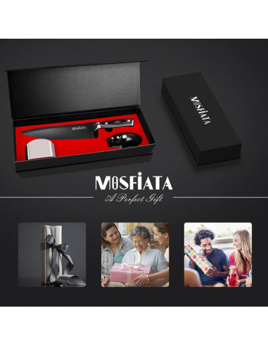 Cuchillo de Chef MOSFiATA 20.32 cm Titanio Acero Inoxidable