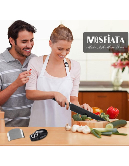 Cuchillo de Chef MOSFiATA 20.32 cm Titanio Acero Inoxidable
