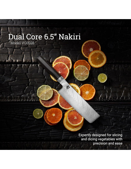 Cuchillo Nakiri Shun Dual Core 16.5 cm Acero Damasco