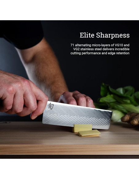 Cuchillo Nakiri Shun Dual Core 16.5 cm Acero Damasco