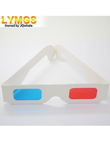 10 Pares de Gafas 3D LYMGS Rojo y Cian en Cartón