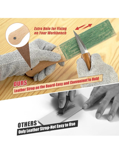 Kit de Tallado en Madera K Kernowo 17PCS con Herramientas y Guantes