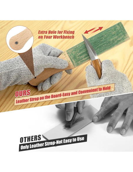 Kit de Tallado en Madera K Kernowo 17PCS con Herramientas y Guantes