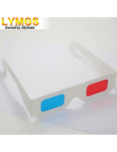 10 Pares de Gafas 3D LYMGS Rojo y Cian en Cartón