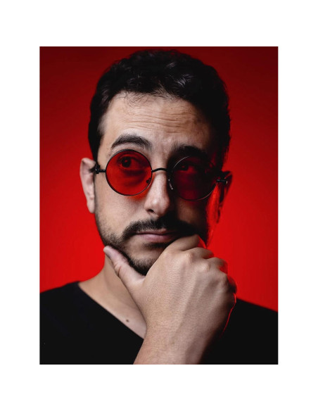 Gafas de sol redondas AIEYEZO Steampunk UV 100% bloqueadores