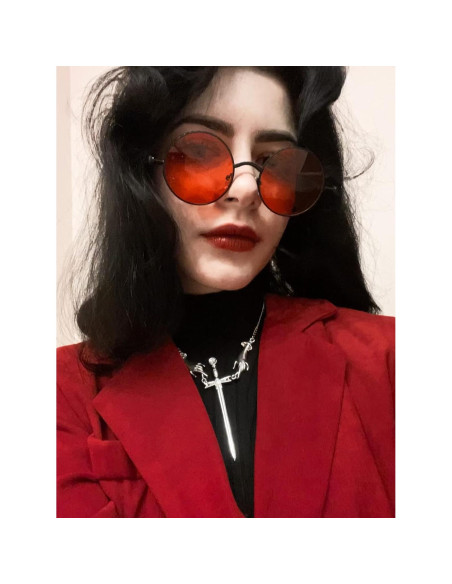 Gafas de sol redondas AIEYEZO Steampunk UV 100% bloqueadores