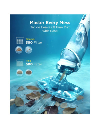 Aspiradora de piscina InoKraft K1.5 Pro recargable 70 L/min