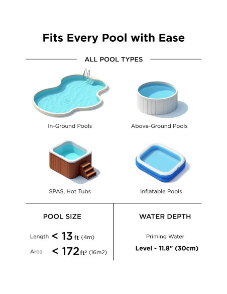 Aspiradora de piscina InoKraft K1.5 Pro recargable 70 L/min