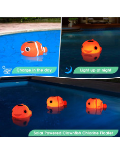 Flotador de Cloro Solar Covfirst Pez Payaso 430g 17cm 2