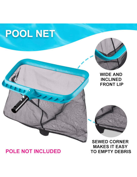 Kit de limpieza de piscina Sepetrel Deluxe con cepillo y redes