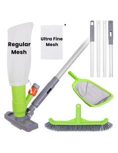 Kit de Limpieza de Piscina Deluxe Sepetrel con Aspiradora y Cepillo