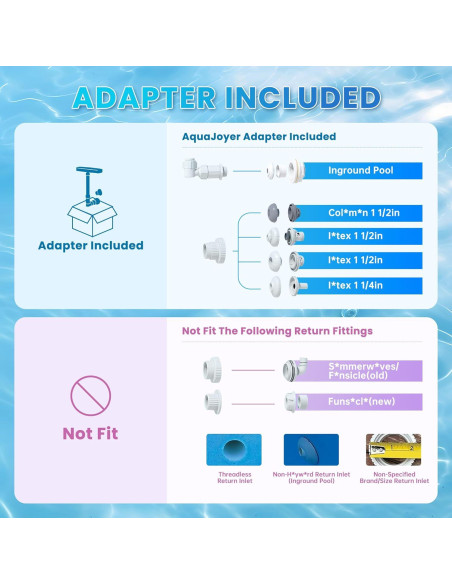 Fuente de piscina AquaJoyer POOL-02, cascada doble chorro 1.2kg