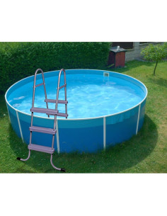 Escalera de Piscina Nollapo 3 Peldaños Antideslizante Blanca 2