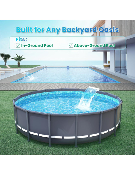 Fuente de piscina AquaJoyer POOL-02, cascada doble chorro 1.2kg