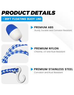 Cuerda de Seguridad Ajustable para Piscina Puxyblue 6.1m 2