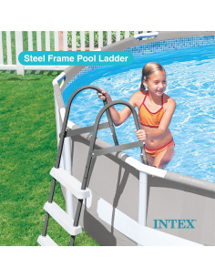 Escalera de piscina Intex 3 escalones acero 106.68 cm 2
