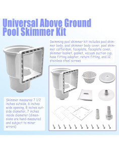 Skimmer de piscina sobre el suelo Xmnbl 15.24 cm ABS 2