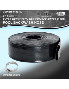 Manguera de retroceso U.S. Pool Supply 2" x 15.24m para piscina 2