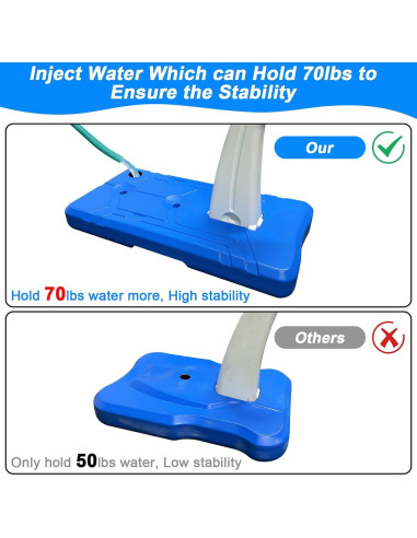 Aro de Baloncesto Acuático Lxheir con 2 Pelotas y Bomba