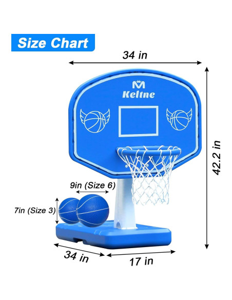 Aro de Baloncesto Acuático Lxheir con 2 Pelotas y Bomba