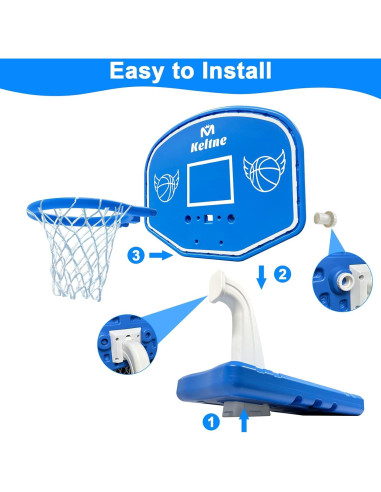 Aro de Baloncesto Acuático Lxheir con 2 Pelotas y Bomba