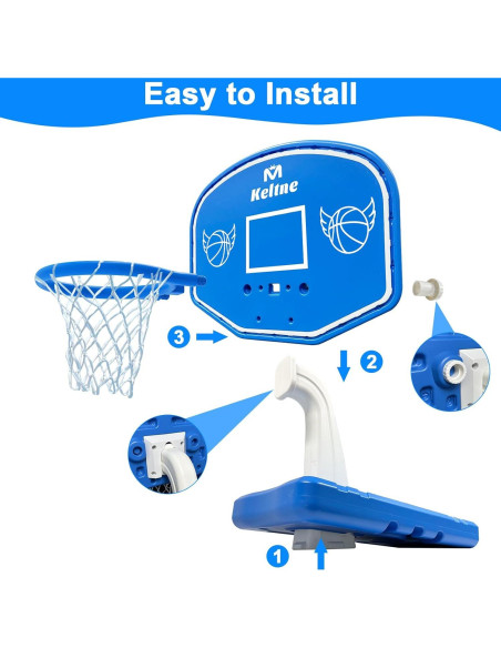 Aro de Baloncesto Acuático Lxheir con 2 Pelotas y Bomba