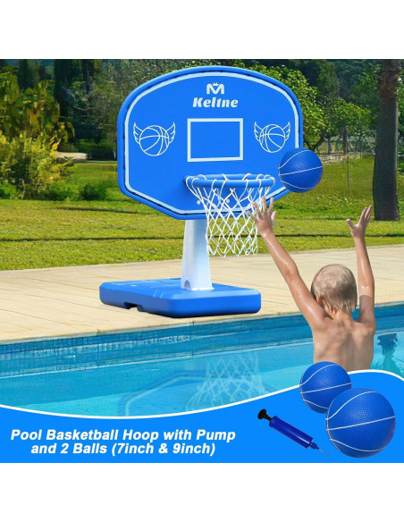 Aro de Baloncesto Acuático Lxheir con 2 Pelotas y Bomba