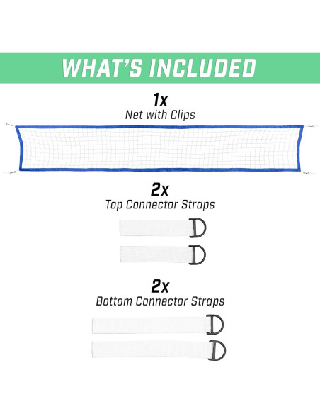 Red de Voleibol de Reemplazo GoSports Splash Net PRO/MAX Azul