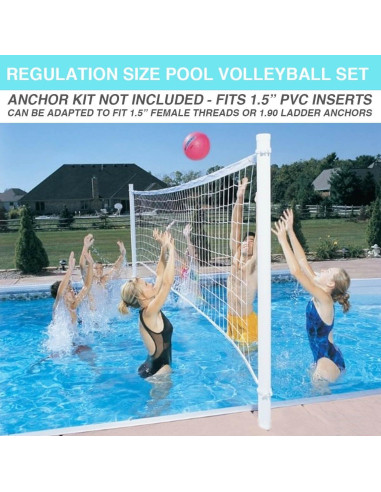 Kit de Voleibol para Piscina DUNNRITE con Red y Balón
