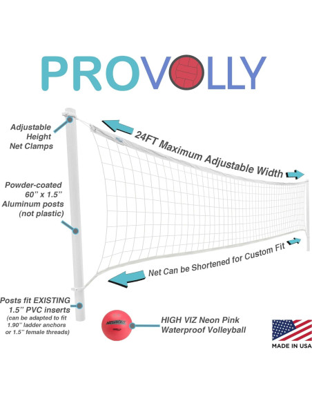 Kit de Voleibol para Piscina DUNNRITE con Red y Balón