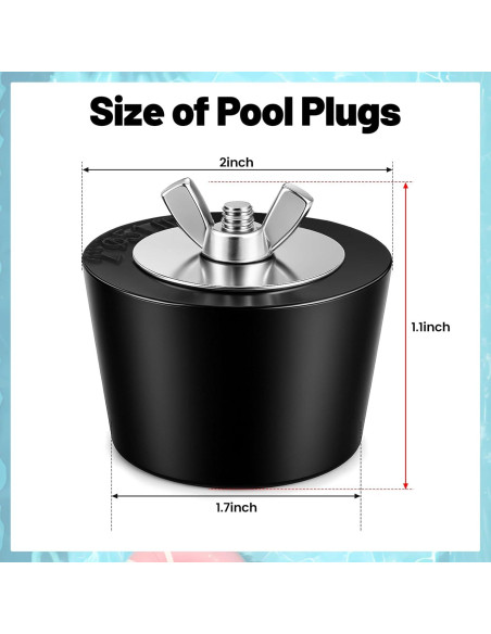 Tapones de Retorno para Piscina BESARME 1.7 a 2 Pulgadas