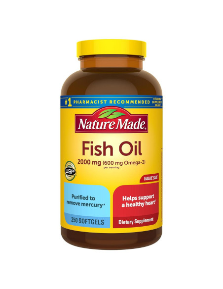 Suplemento Omega 3 Nature Made 2000mg 250 Cápsulas Blandas